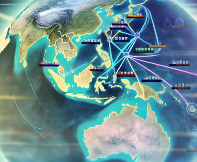 A-dynamic-map-illustration-showing-the-trade-routes-between-Australia-Southeast-Asia-and-the-Indian-Subcontinent.-The-map-features-major-ports