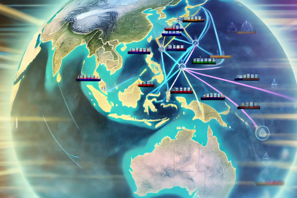 A-dynamic-map-illustration-showing-the-trade-routes-between-Australia-Southeast-Asia-and-the-Indian-Subcontinent.-The-map-features-major-ports